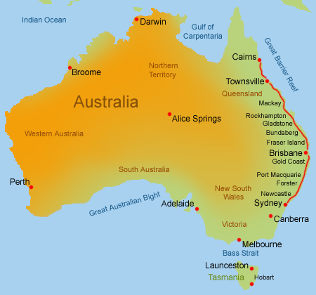 Australien Motorhome Osten Sydney bis Cairns